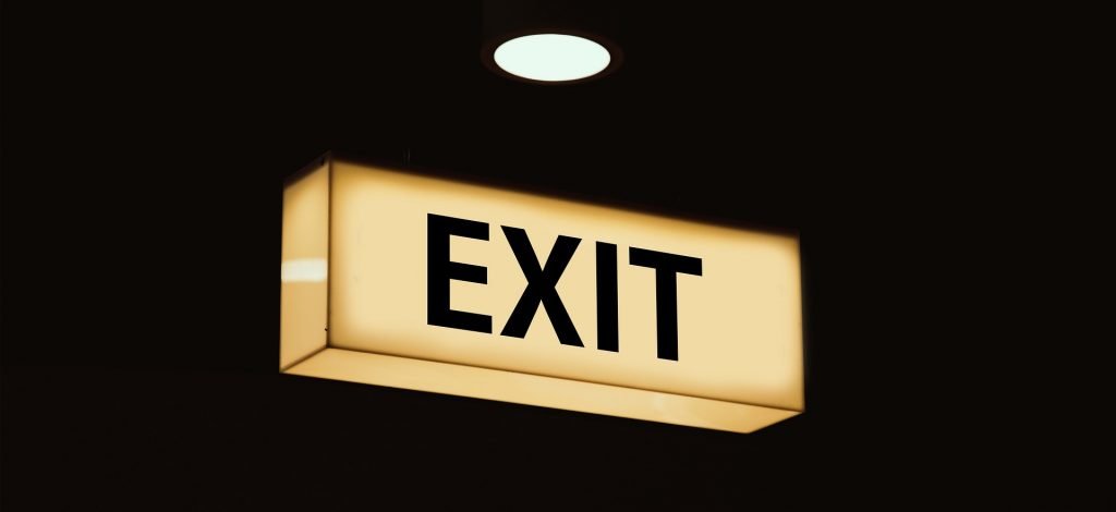 Your exit is just an important as your entrance.